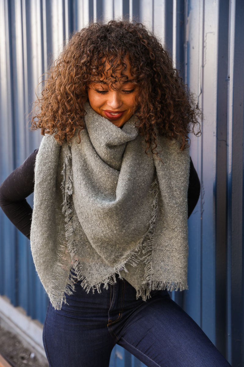 Mohair Square Blanket Scarf