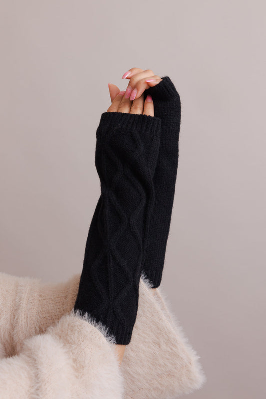 Aran Soft Knitted Arm Warmer-Soul Flow Apparel