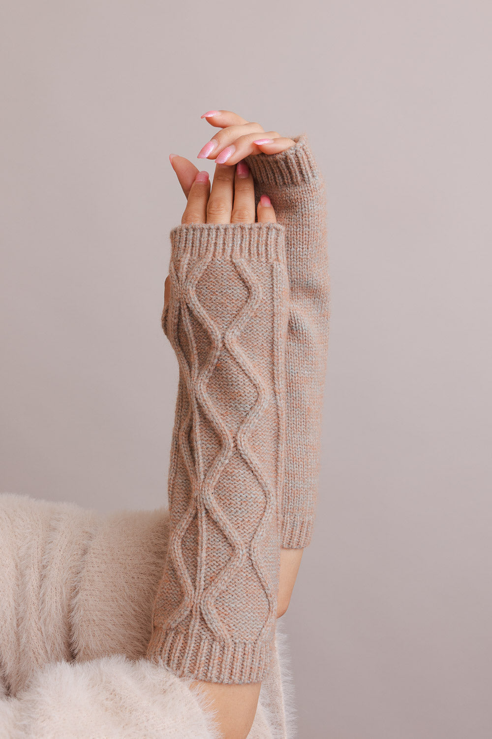 Aran Soft Knitted Arm Warmer-Soul Flow Apparel