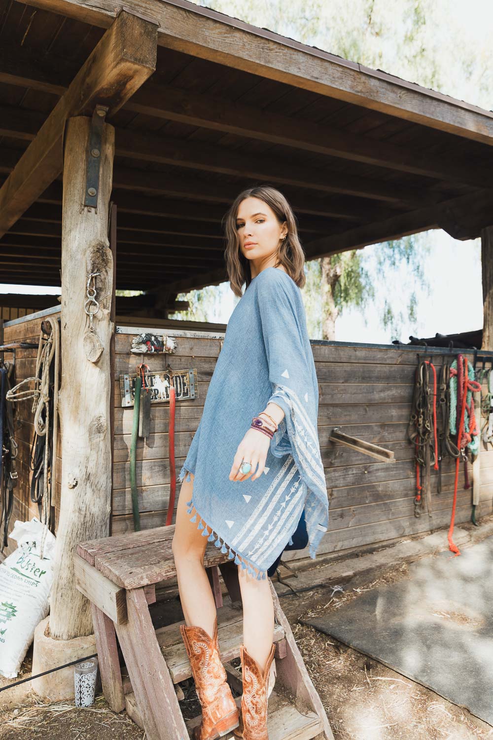 Kimono - Aztec Embroidered Tunic
