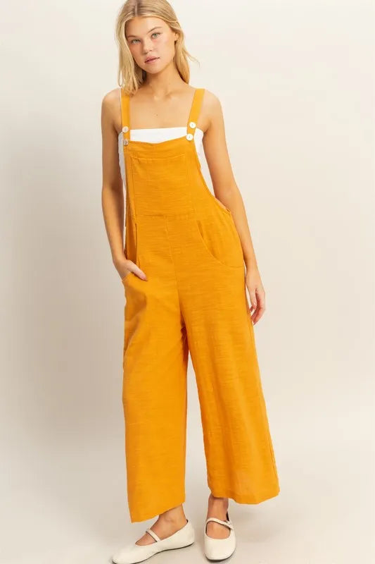 HYFVE Textured Wide Leg Overall-Soul Flow Apparel
