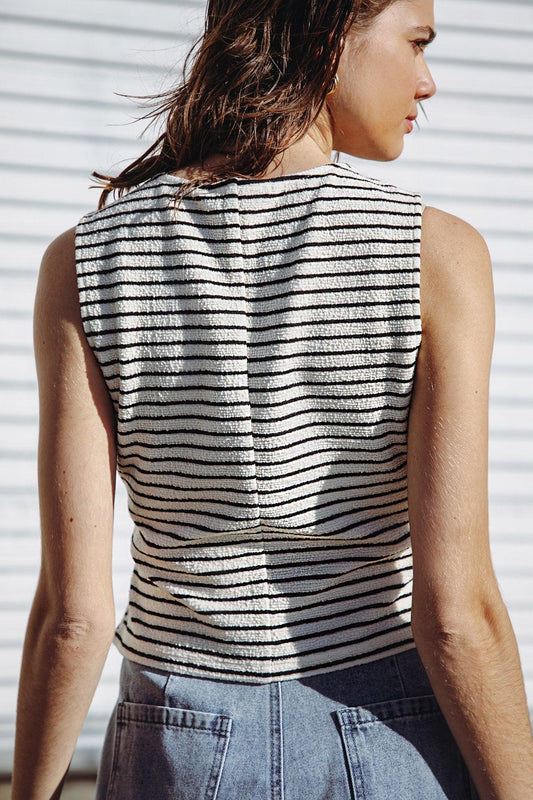 Pretty on Point Knit Vest in 20cre 20bla39 — Soul Flow Apparel