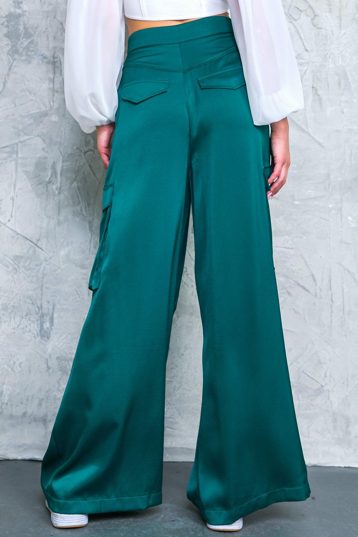 Graceful Movements Wide Leg Pants With Pockets For Everyday Wear