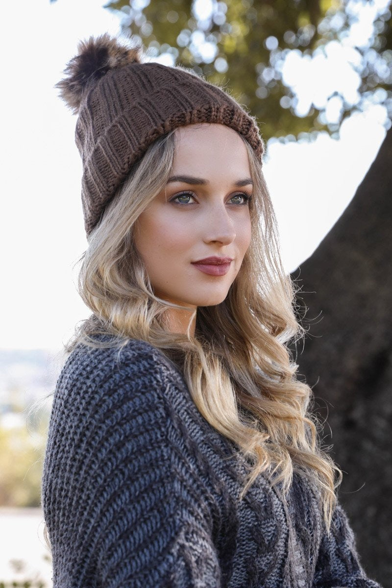 Soul Flow Apparel | Boho Basic Ribbed Pom Beanie