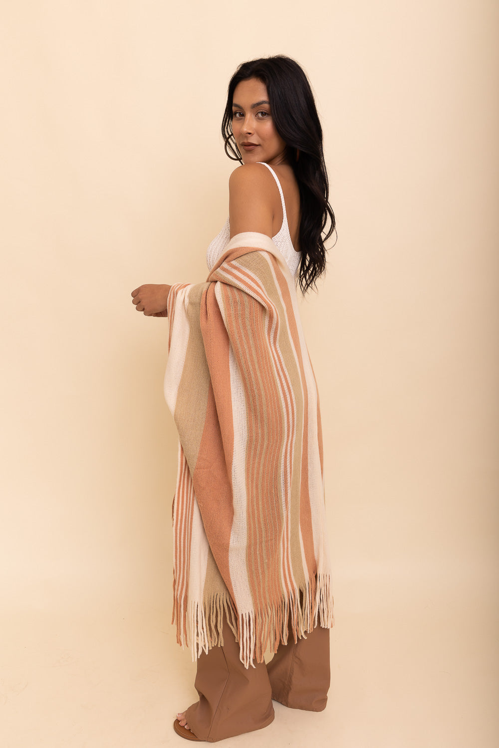 Boho Chic Frayed Edge Ruana-Soul Flow Apparel