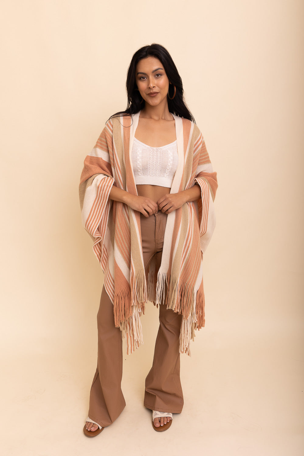 Boho Chic Frayed Edge Ruana-Soul Flow Apparel