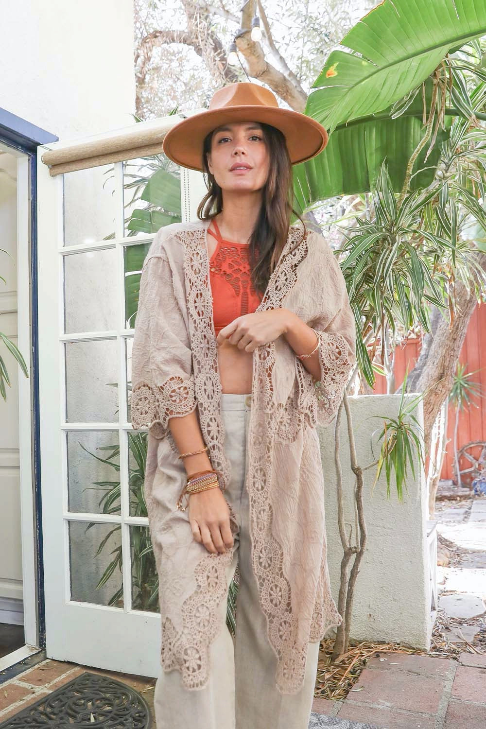 Crochet Open Patch Kimono-Soul Flow Apparel