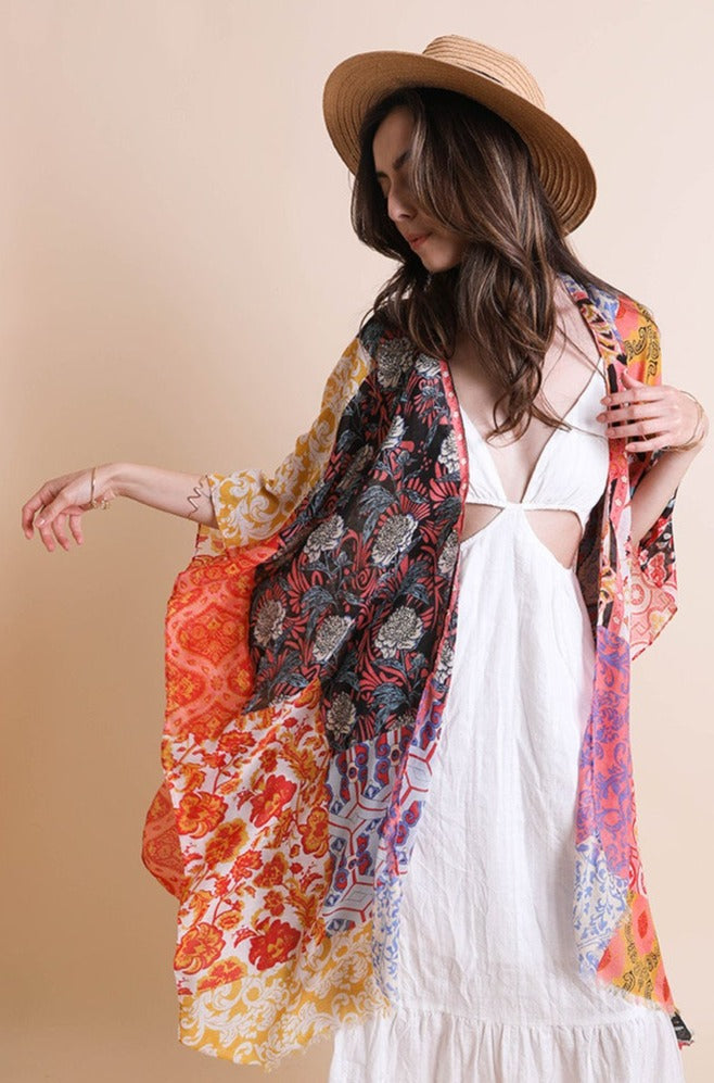 Boho Patchwork Kimono-Soul Flow Apparel