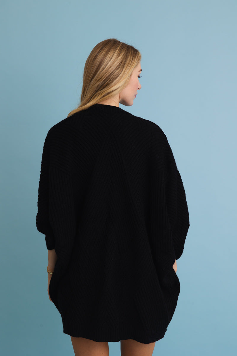 Ribbed Open-Front Knit Cardigan - Easy Layering ????-Soul Flow Apparel