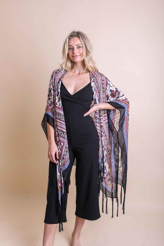 Bohemian Diamond Tassel Kimono-Soul Flow Apparel