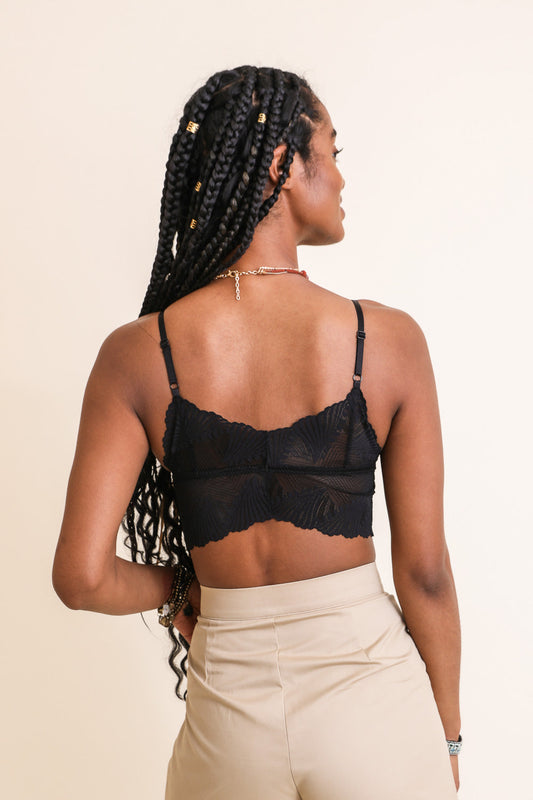 Butterfly Scallop Lace Bralette-Soul Flow Apparel