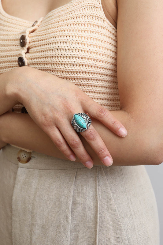 Classic Marquise Turquoise Ring-Soul Flow Apparel