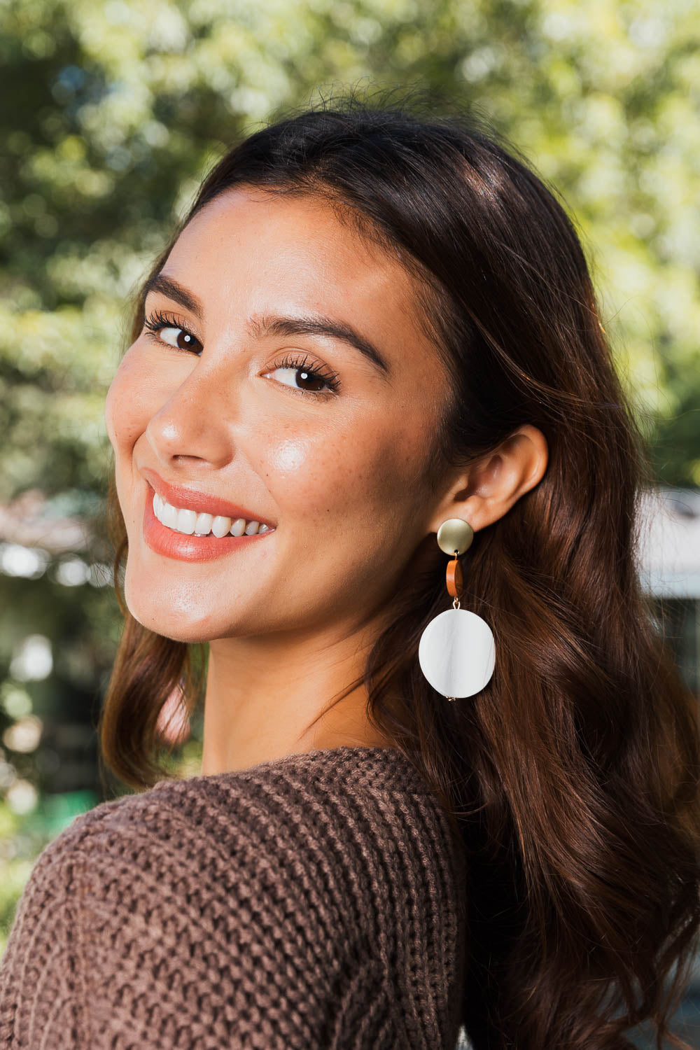 Coastal Chic Circle Shell Drops-Soul Flow Apparel