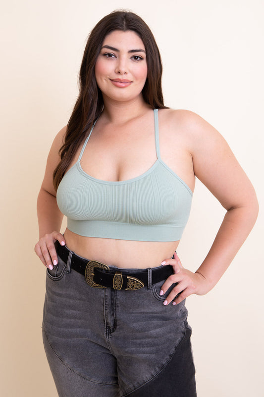 Curvy Tattoo Back Bralette-Soul Flow Apparel