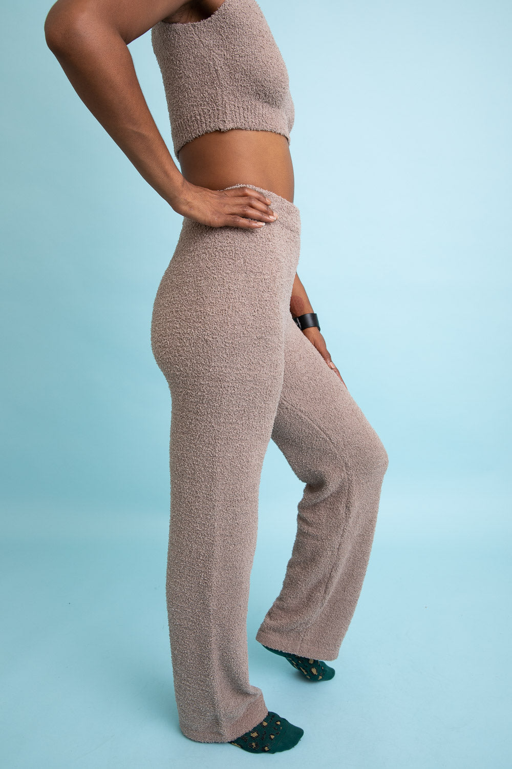 Cozy Boucle Lounge Pants-Soul Flow Apparel