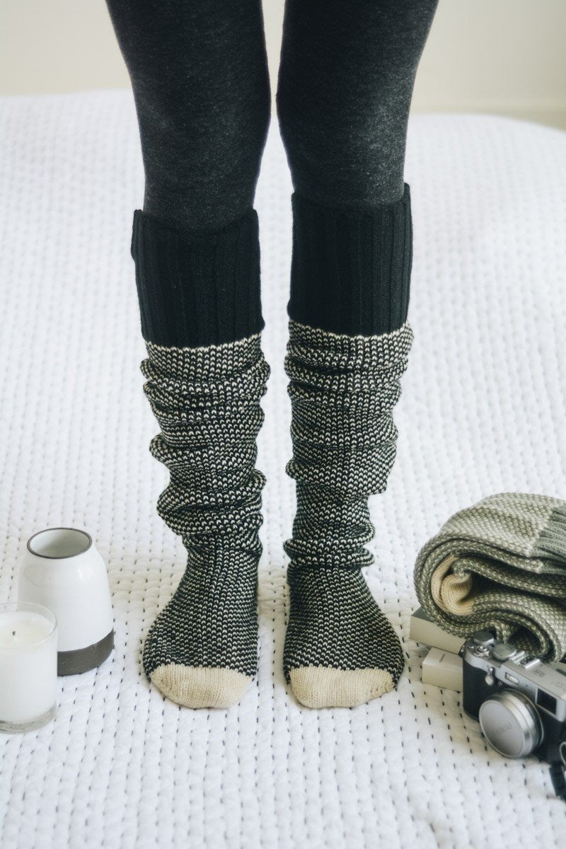 Soul Flow Apparel | Boho Cozy Ribbed Knit Lounge Socks