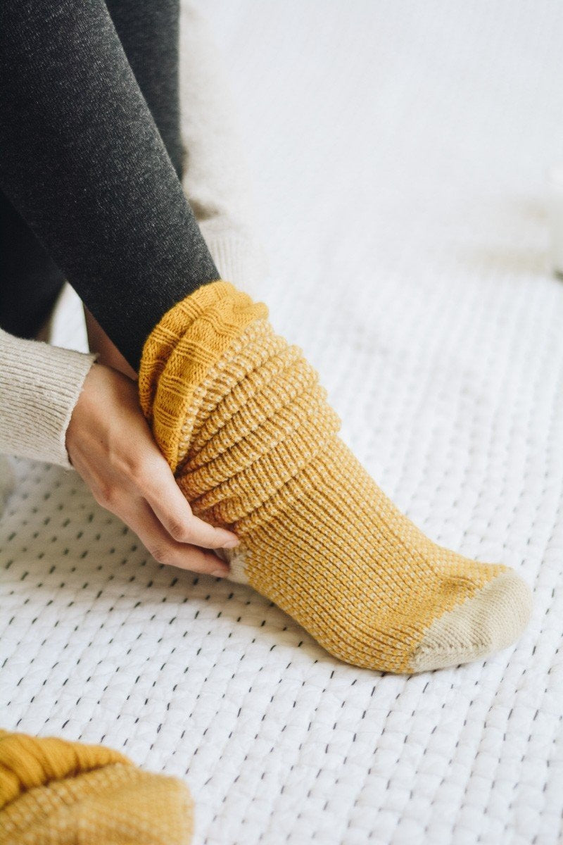 Soul Flow Apparel | Boho Cozy Ribbed Knit Lounge Socks