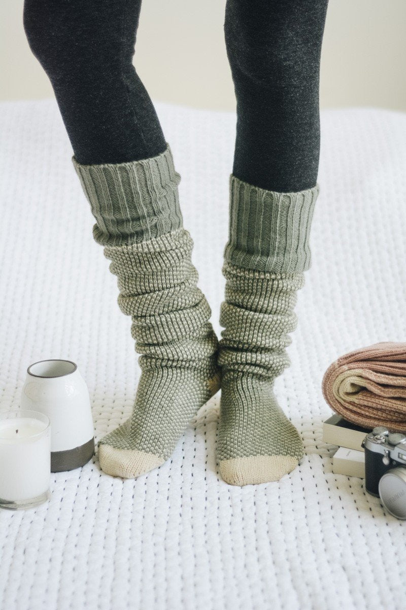 Soul Flow Apparel | Boho Cozy Ribbed Knit Lounge Socks