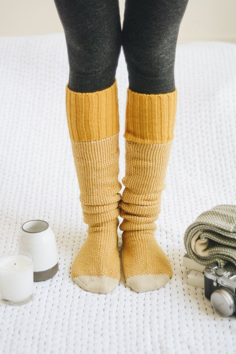 Soul Flow Apparel | Boho Cozy Ribbed Knit Lounge Socks