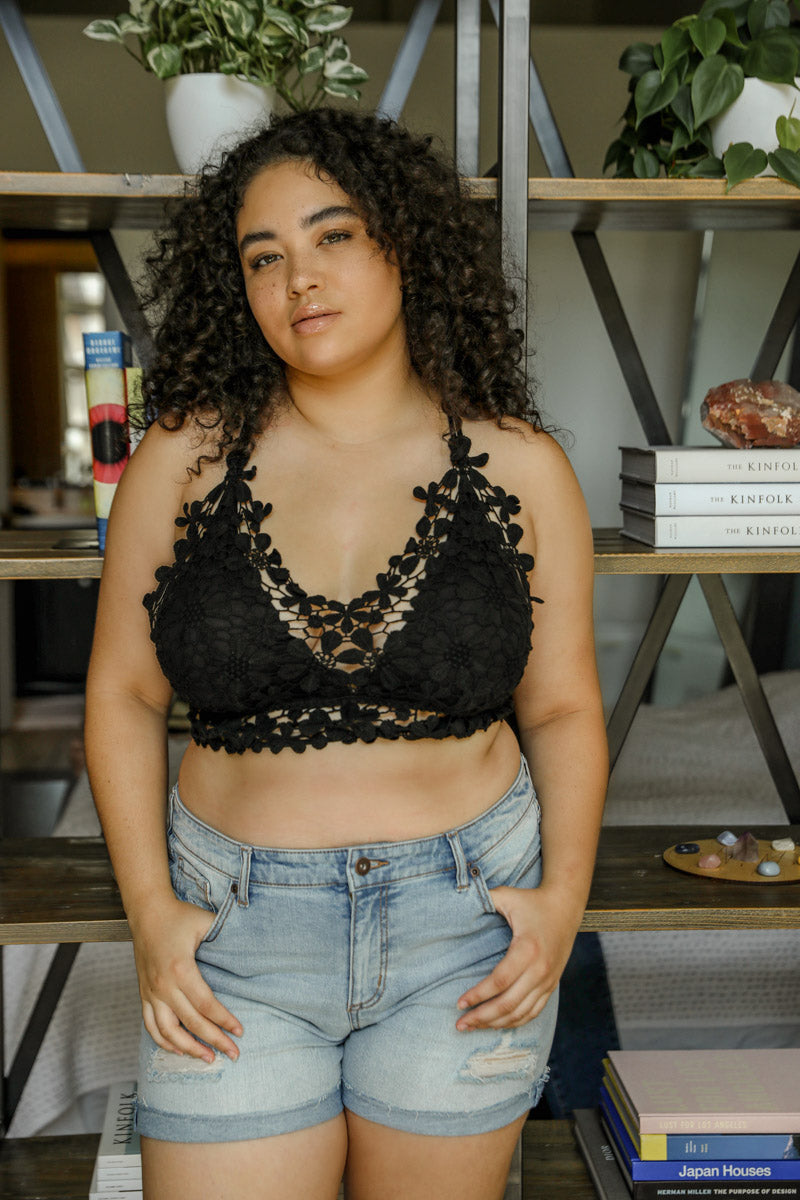 Crochet Daisy Longline Bralette-Soul Flow Apparel