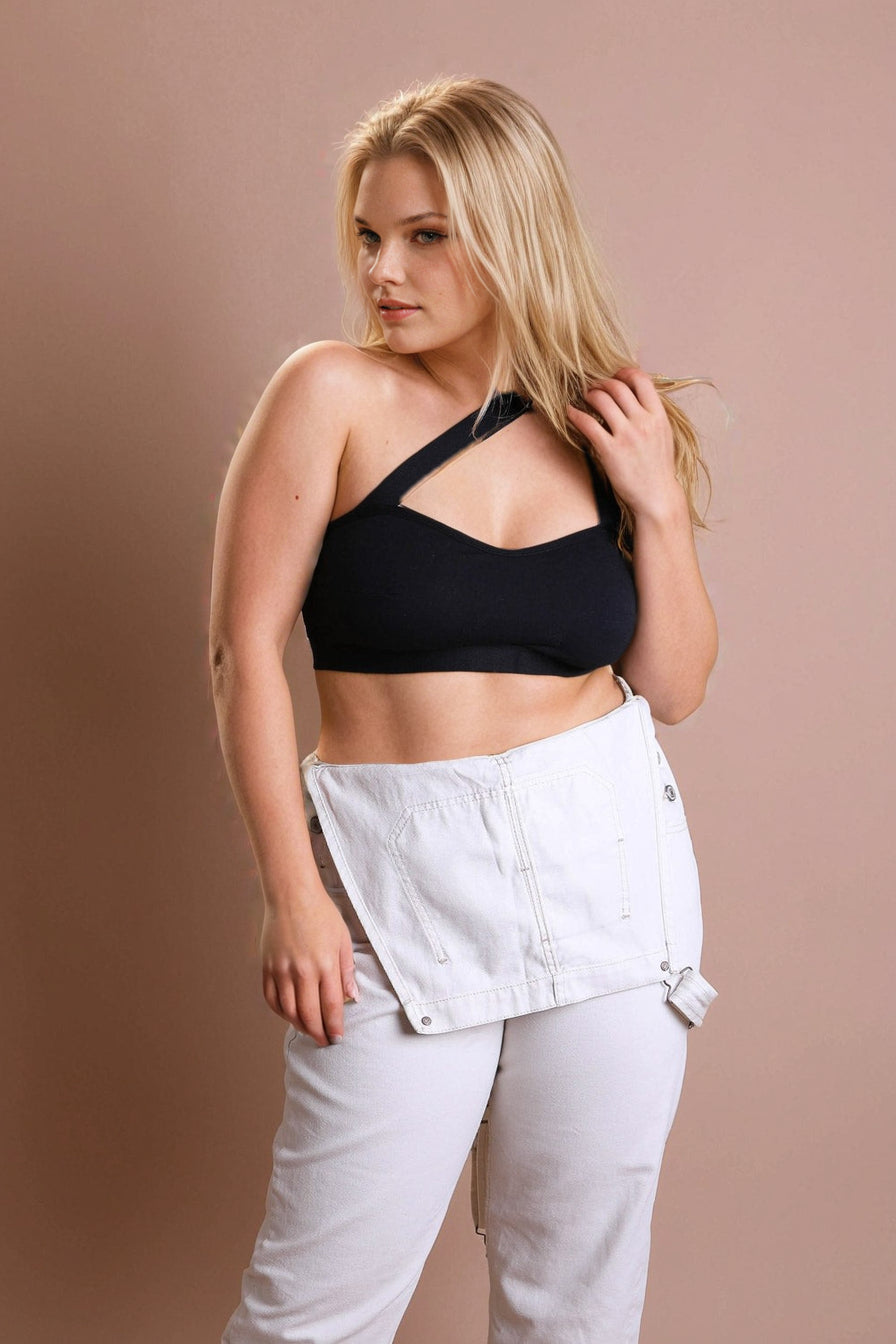 Cross Front Bralette Plus Size-Soul Flow Apparel