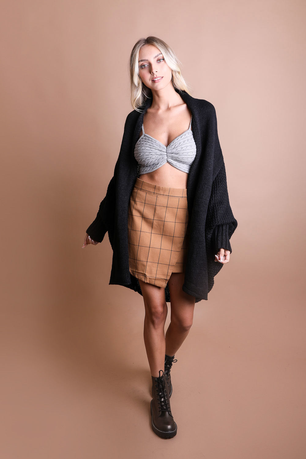 Cuddly Bat Sleeve Knit Cardigan-Soul Flow Apparel