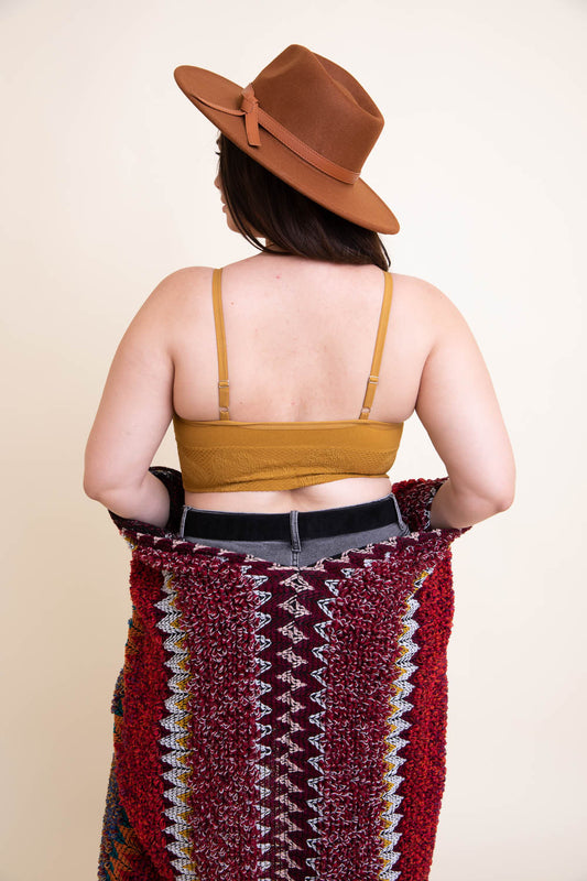 Curvy Seamless Padded Textured Brami Plus-Soul Flow Apparel