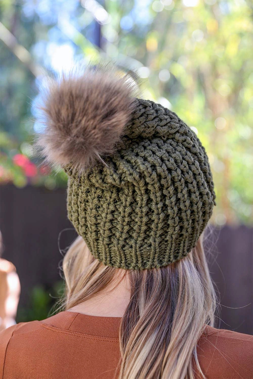 Cute Textured Pom Beanie-Soul Flow Apparel