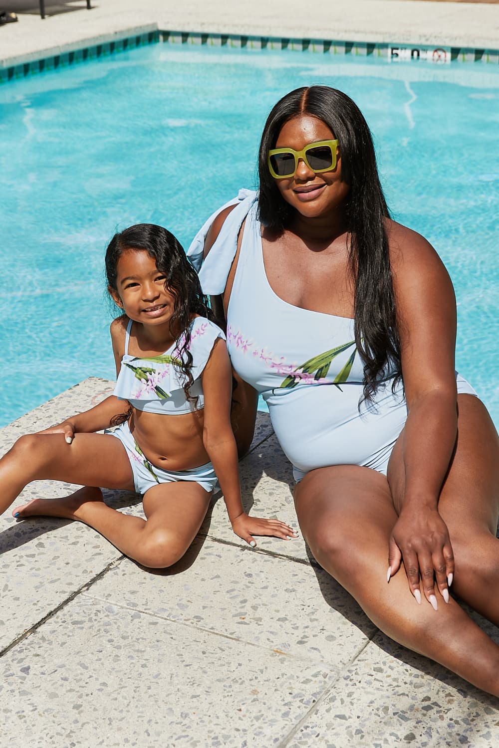 Marina West Swim Vacay Mode One Shoulder Swimsuit in Pastel Blue-Soul Flow Apparel