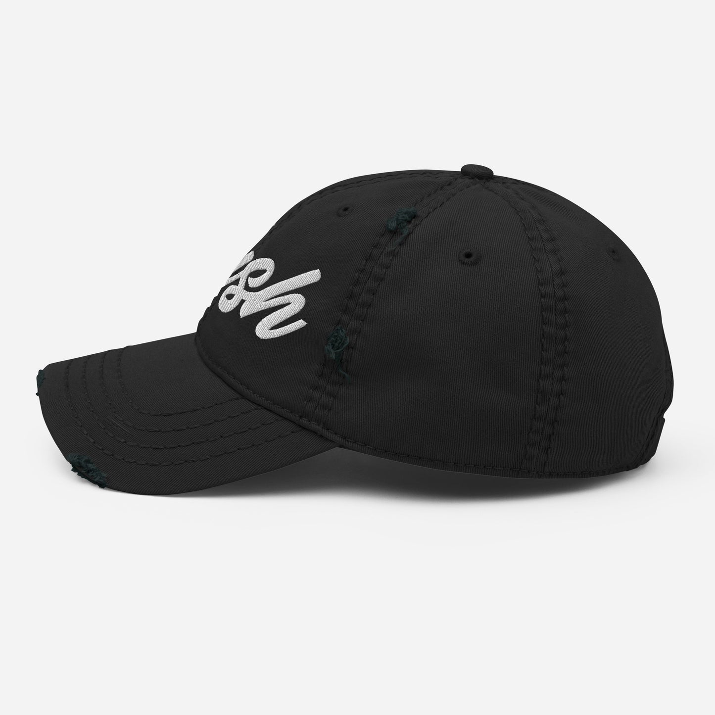 Nash Embroidered Distressed Dad Hat, Flow Font-Soul Flow Apparel