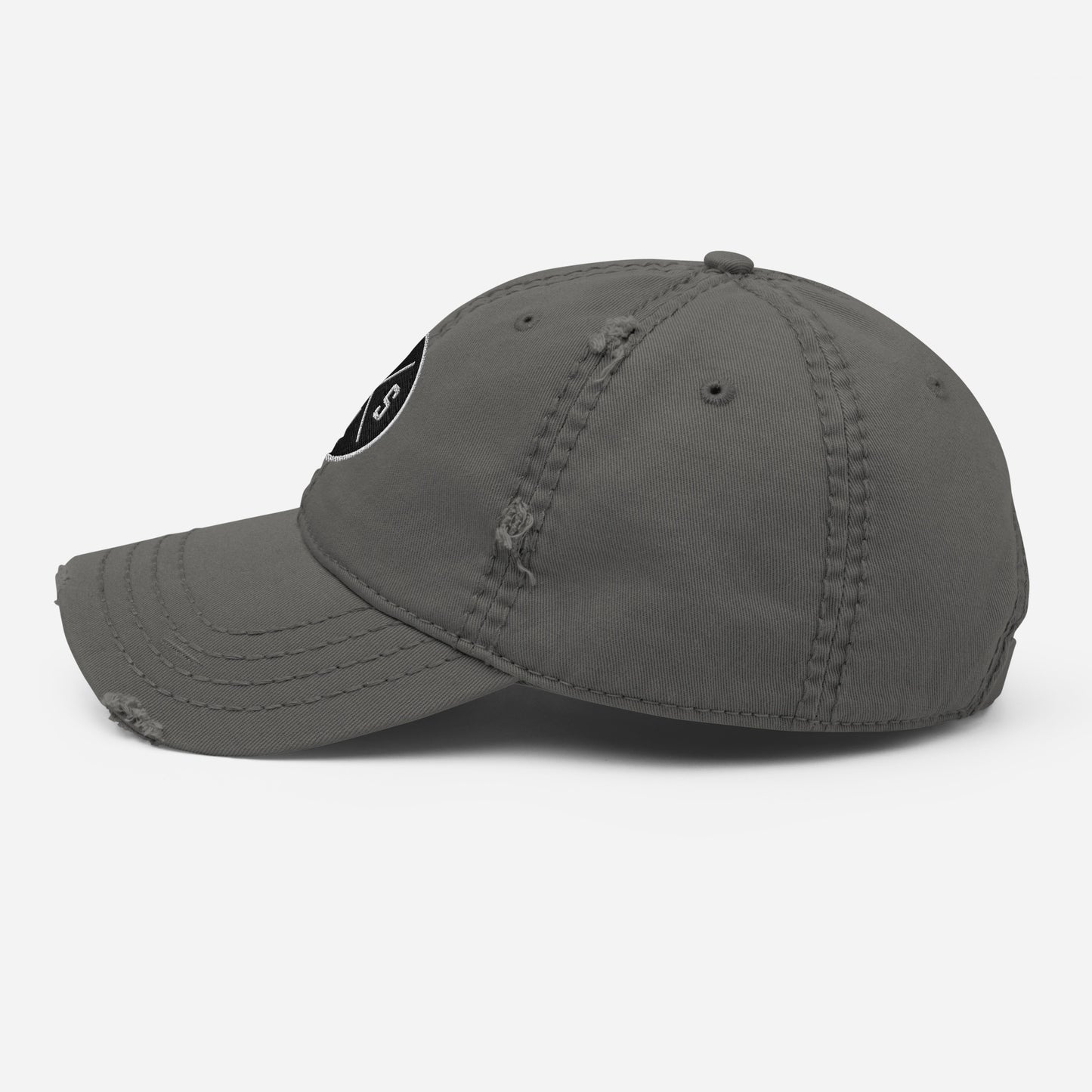Circled Nash Embroidered Distressed Dad Hat-Soul Flow Apparel