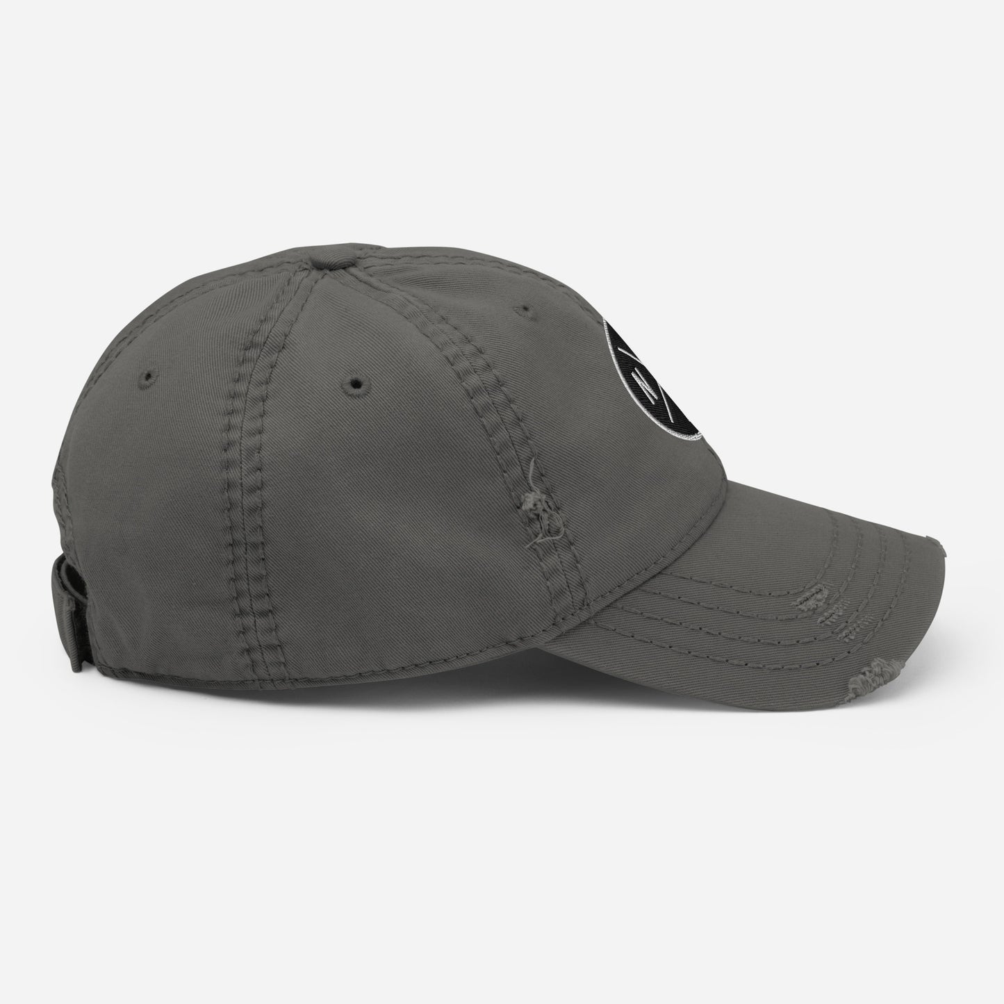 Circled Nash Embroidered Distressed Dad Hat-Soul Flow Apparel