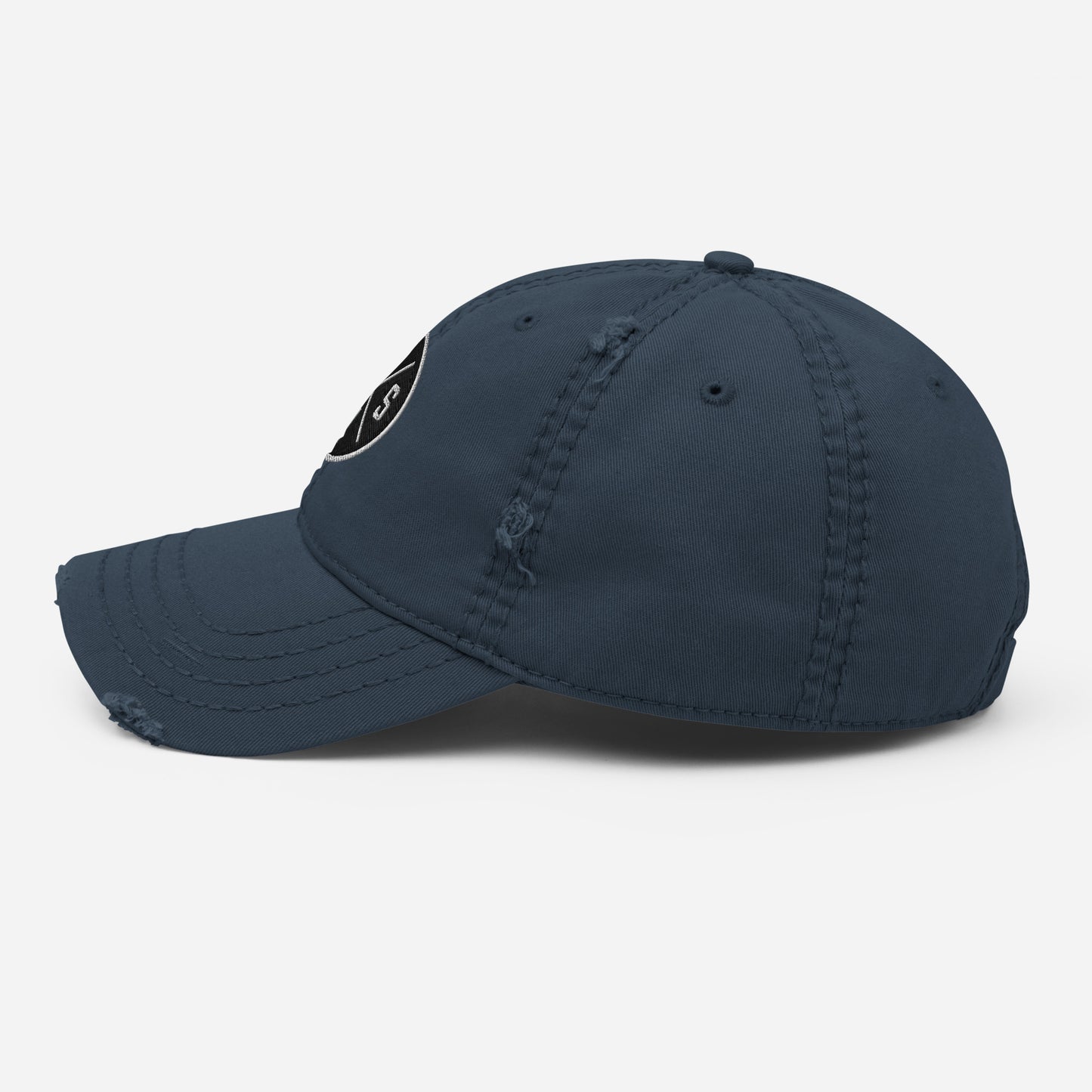 Circled Nash Embroidered Distressed Dad Hat-Soul Flow Apparel