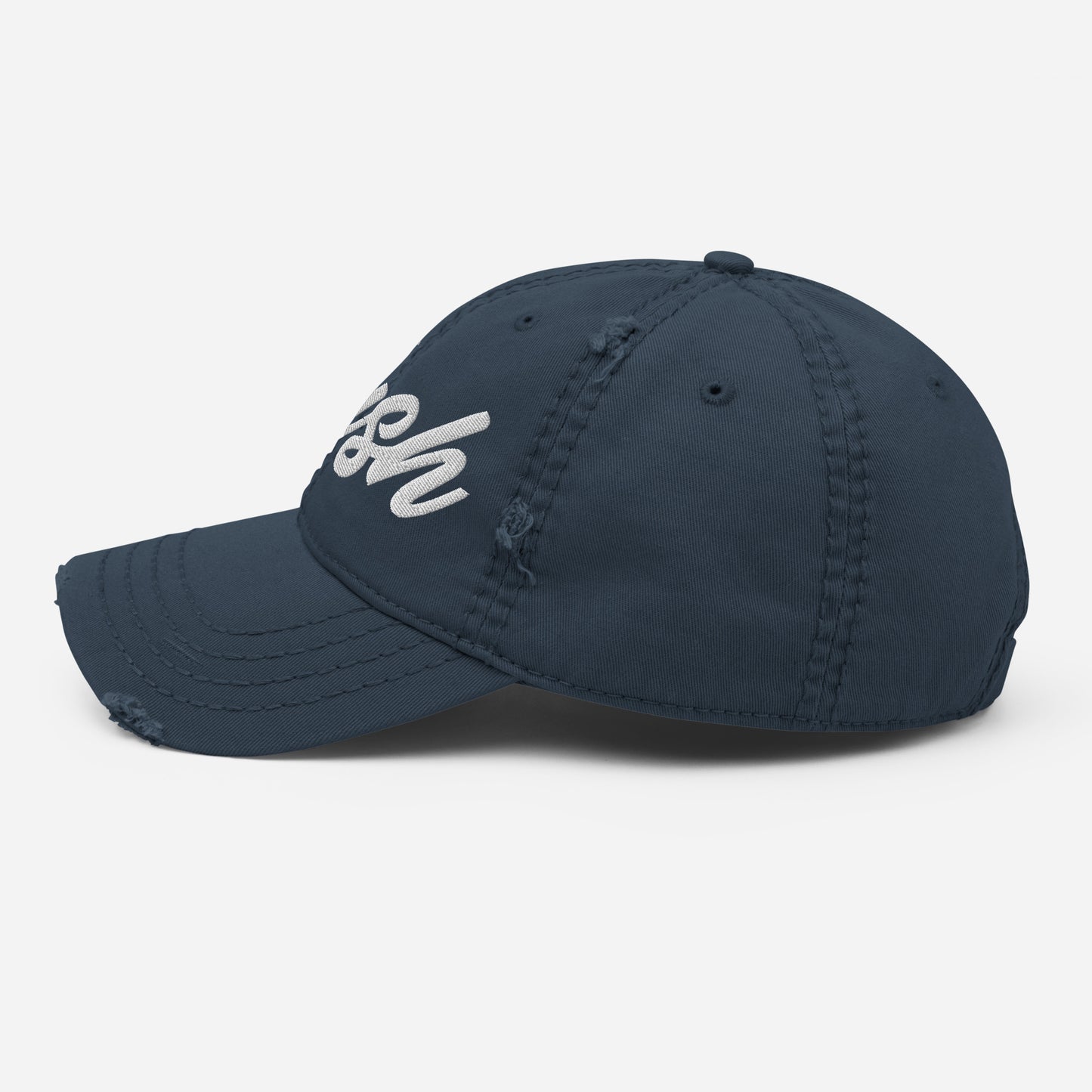Nash Embroidered Distressed Dad Hat, Flow Font-Soul Flow Apparel