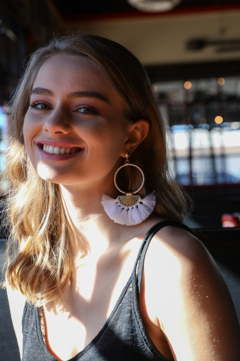 Drop Tassel Fan Earrings-Soul Flow Apparel