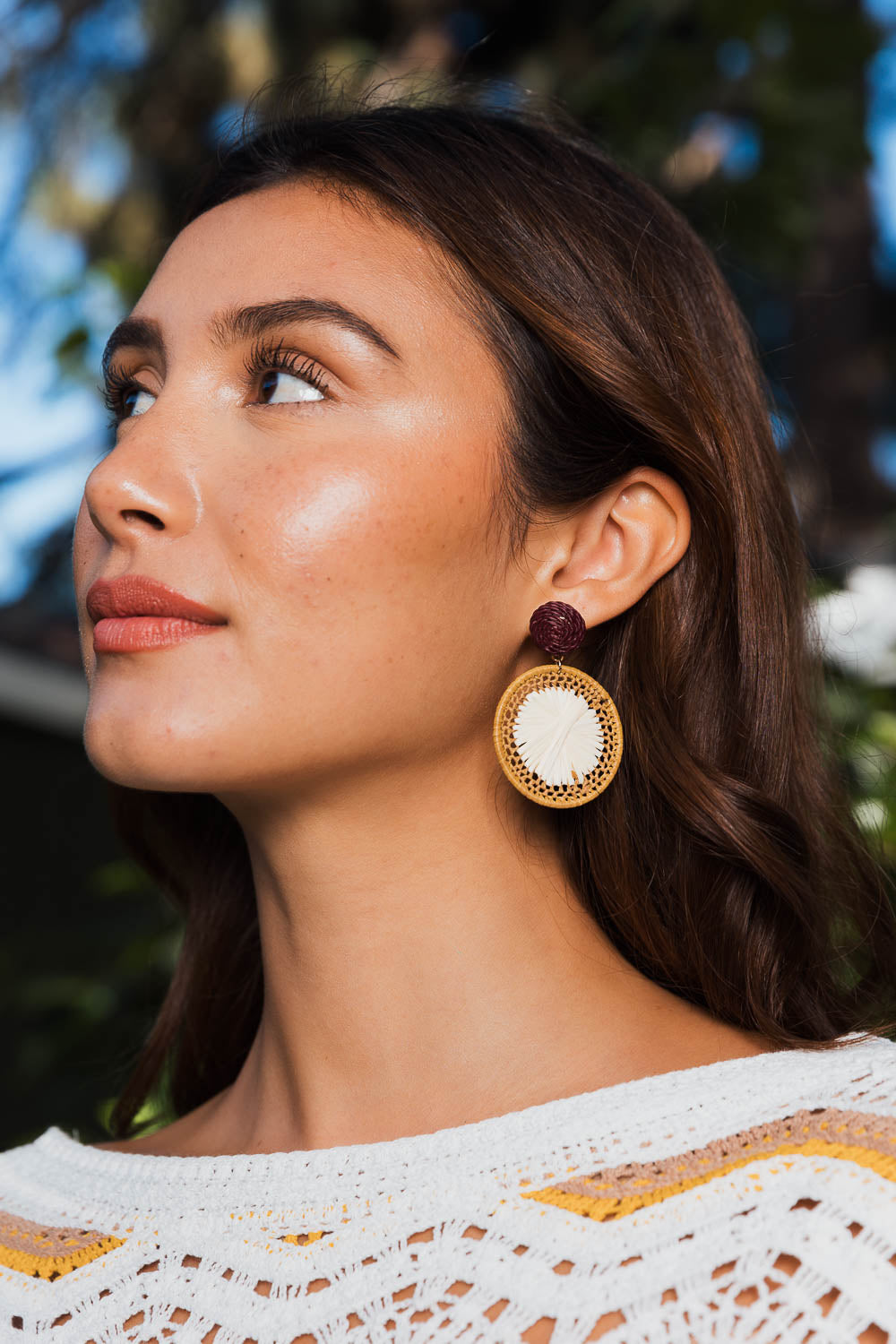 Earthy Chic Raffia Dangle Earrings-Soul Flow Apparel