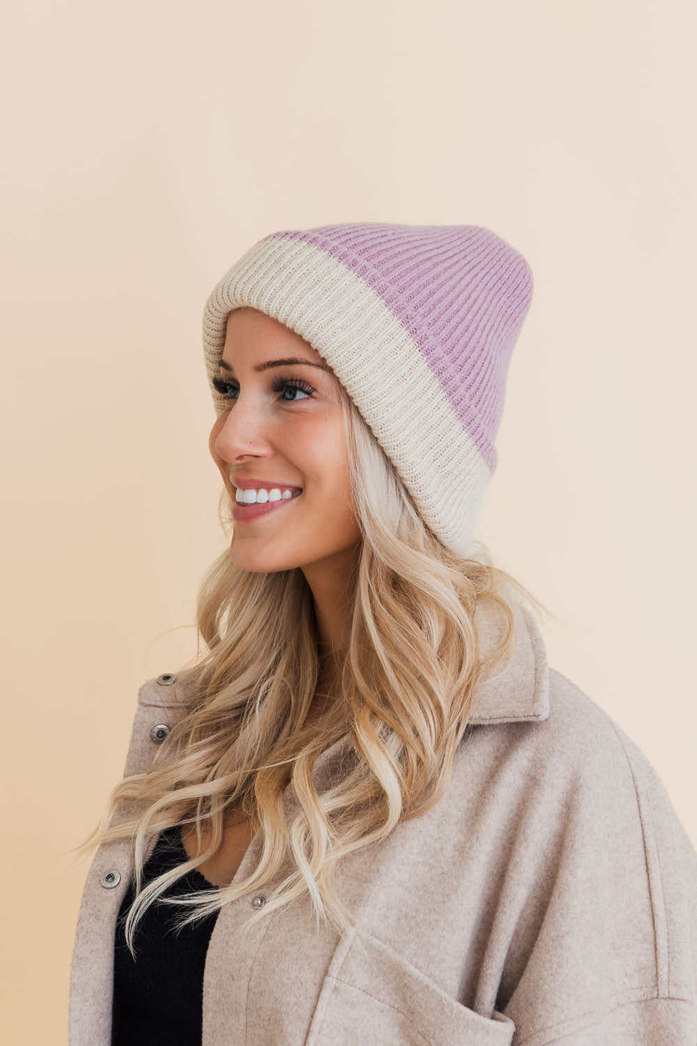 Essential Harmony Two-Tone Knit Beanie-Soul Flow Apparel