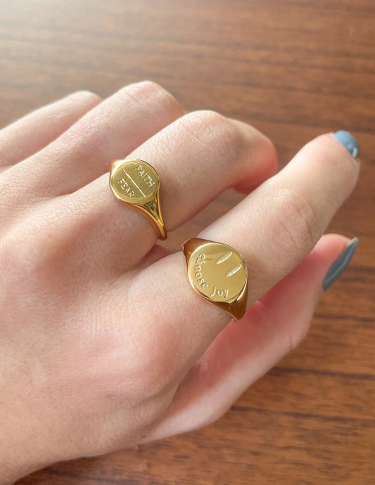 Faith Over Fear Ring