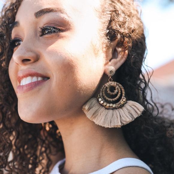 Dream Catcher Dangle Fan Earrings-Soul Flow Apparel