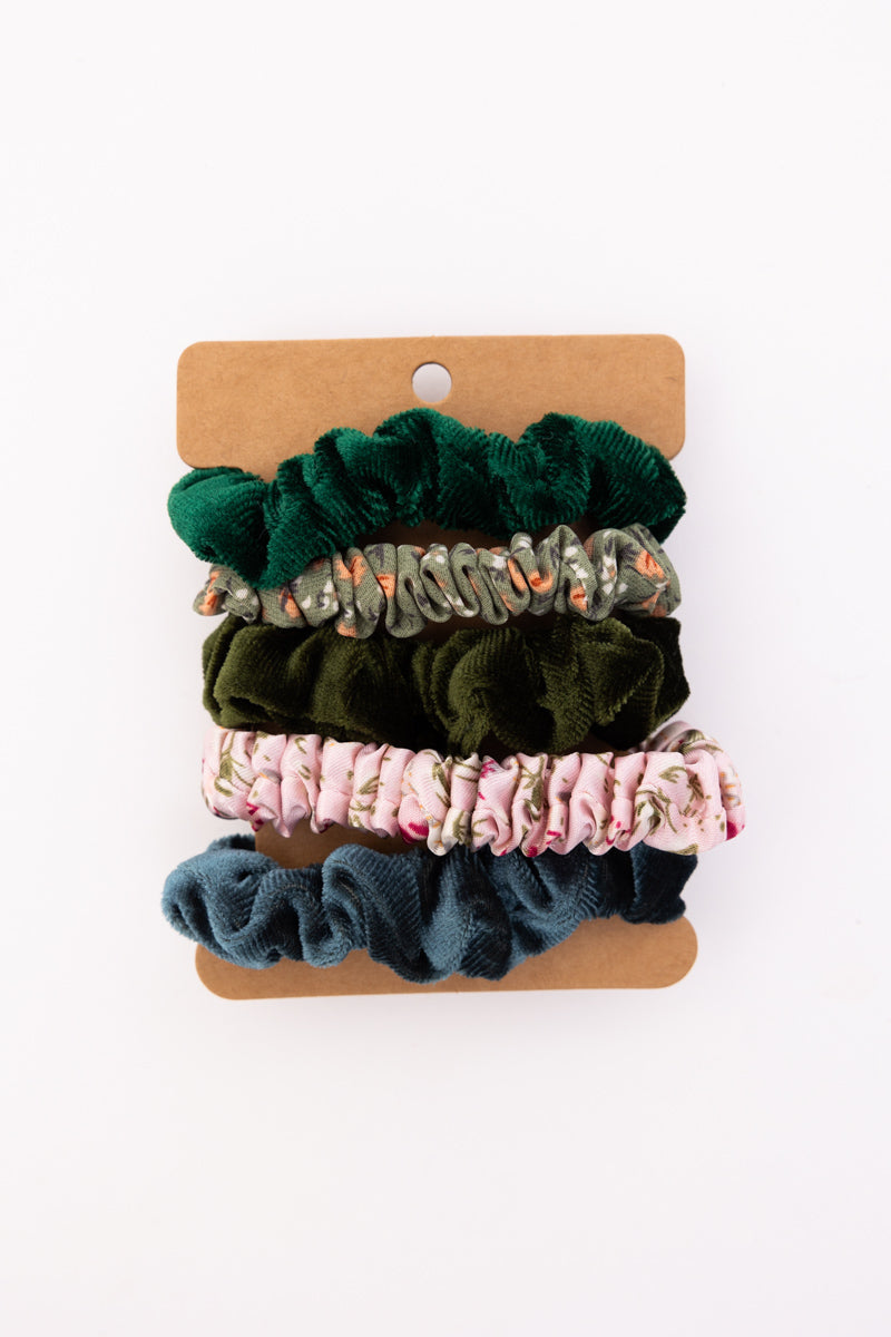 Autumn Floral Hair Ponytail Scrunchies – Assorted Designs-Soul Flow Apparel