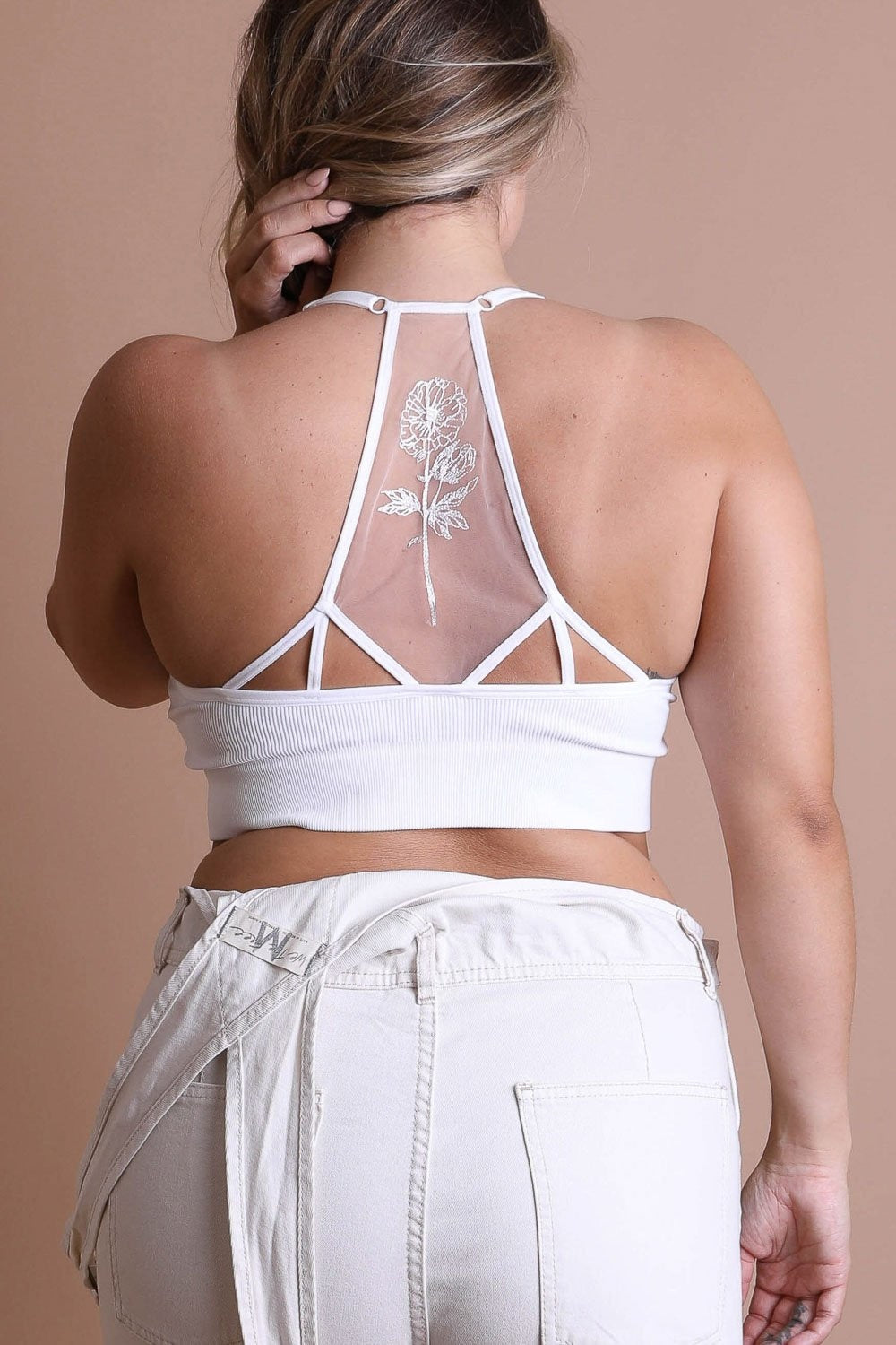 Flower Back Tattoo Plus Bralette-Soul Flow Apparel