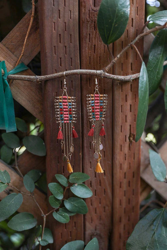 Fringe Seed Bead Earring-Soul Flow Apparel