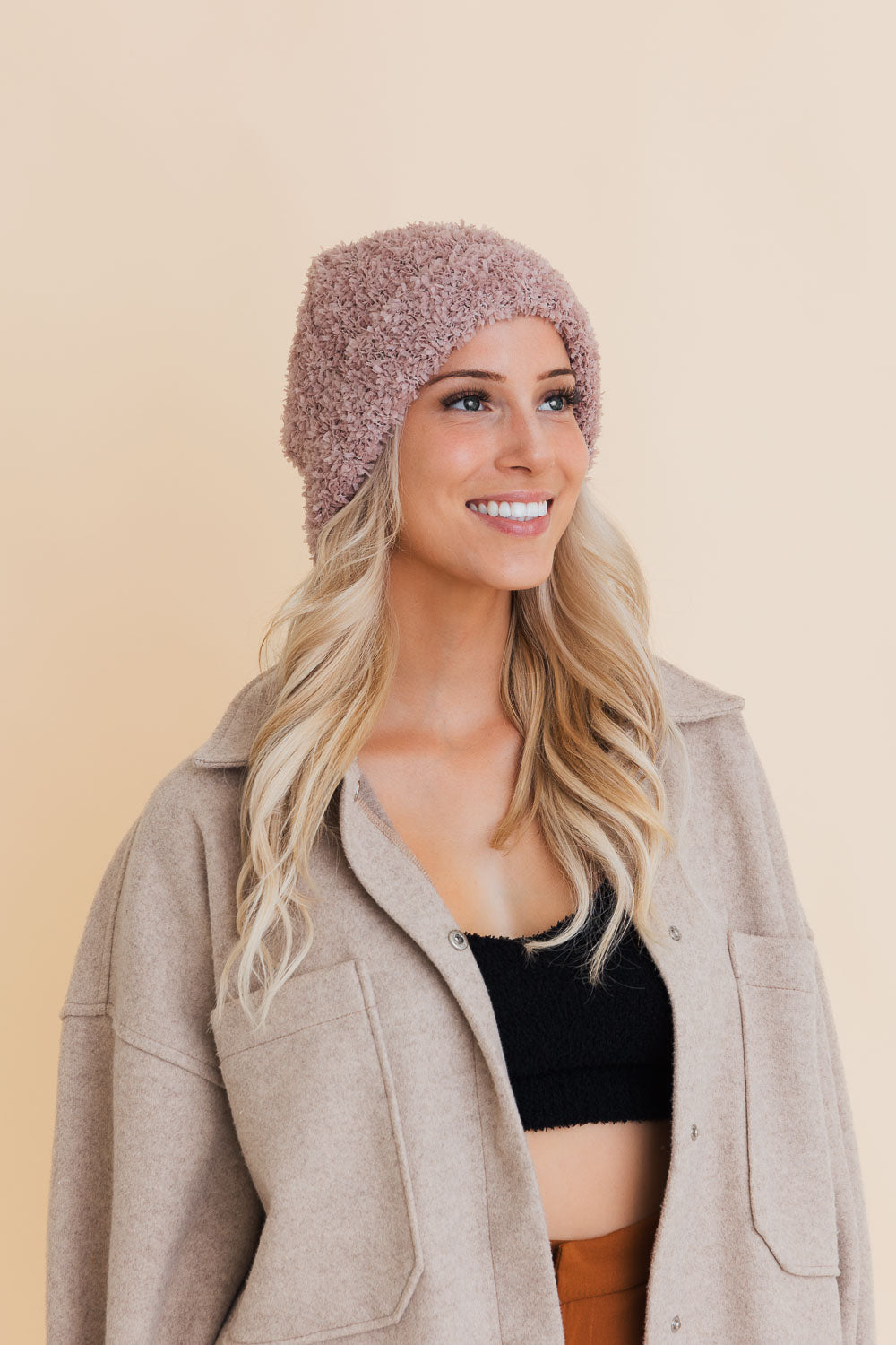 Fuzzy Fluff Toast Beanie-Soul Flow Apparel