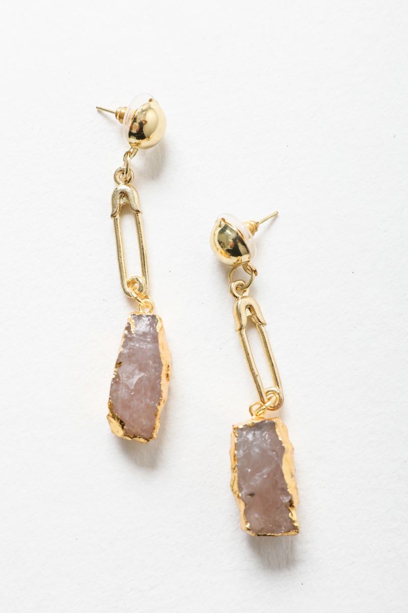 Gem Stone Fashion Earrings-Soul Flow Apparel