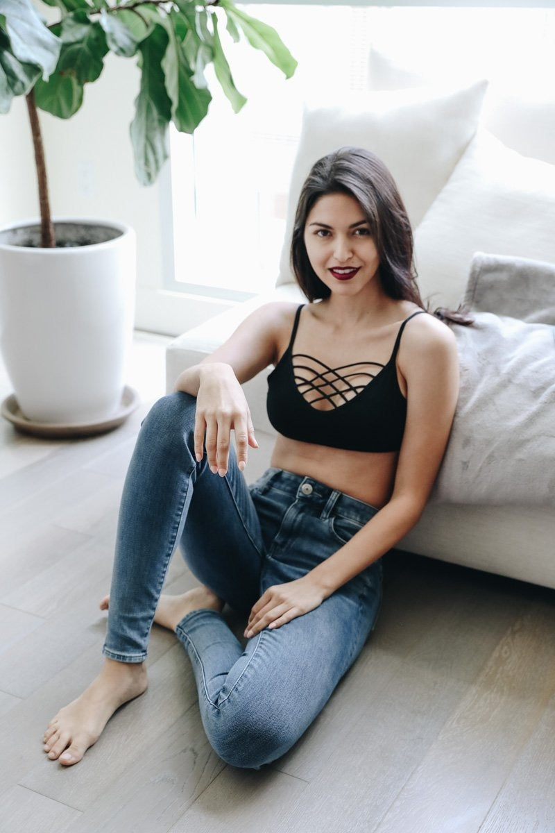 Soul Flow Apparel | Boho Interwoven Strappy Front Bralette