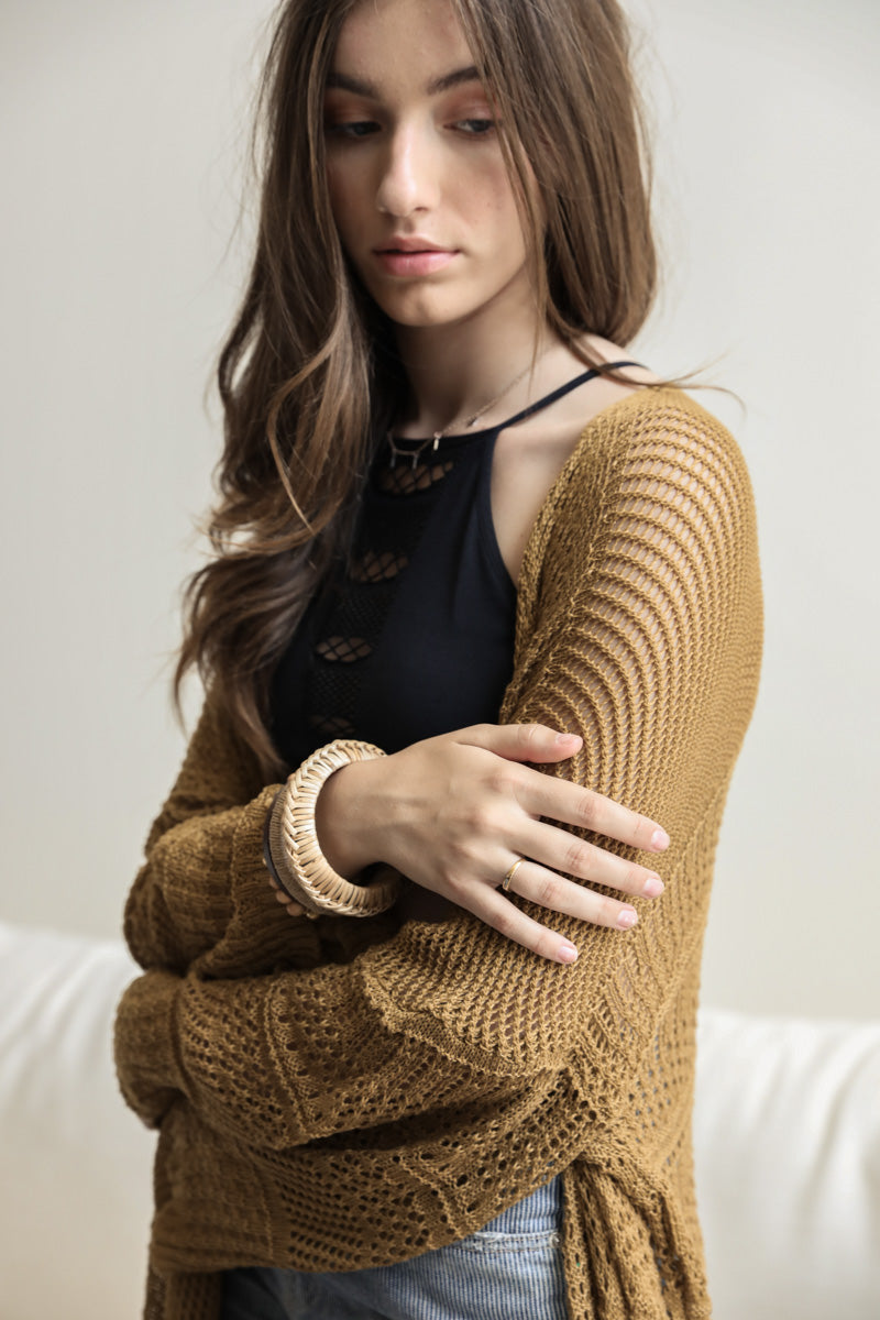 Knit Netted Cardigan-Soul Flow Apparel