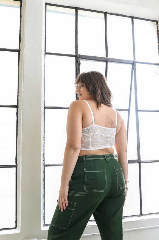 Lace Longline Corset Bralette Plus-Soul Flow Apparel