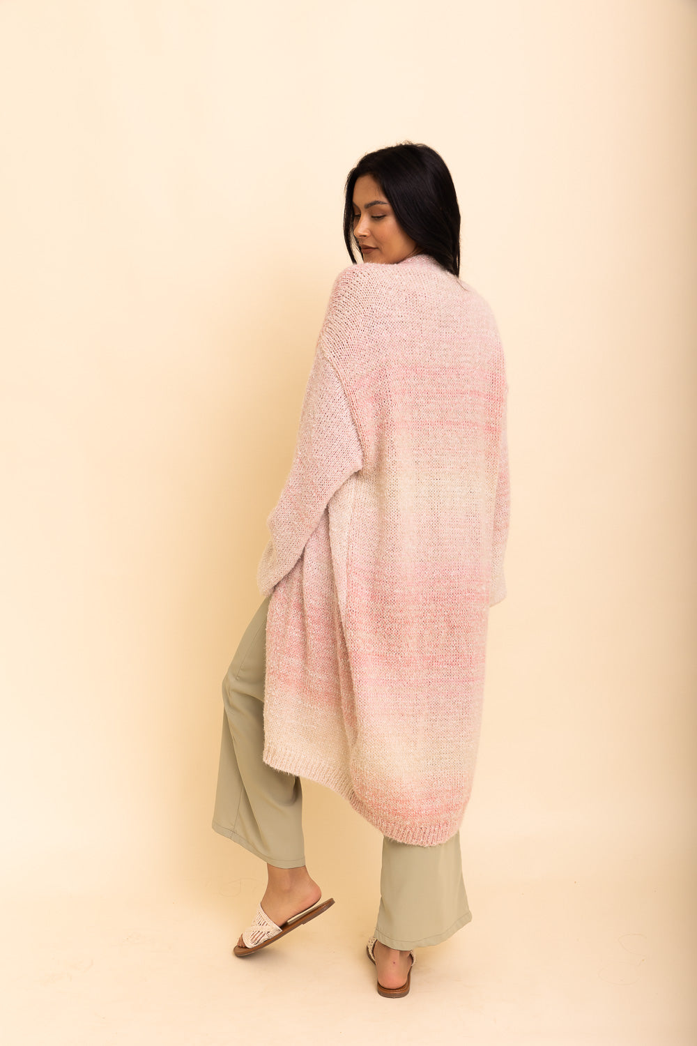 Lounge Around Longline Ombre Cardigan-Soul Flow Apparel