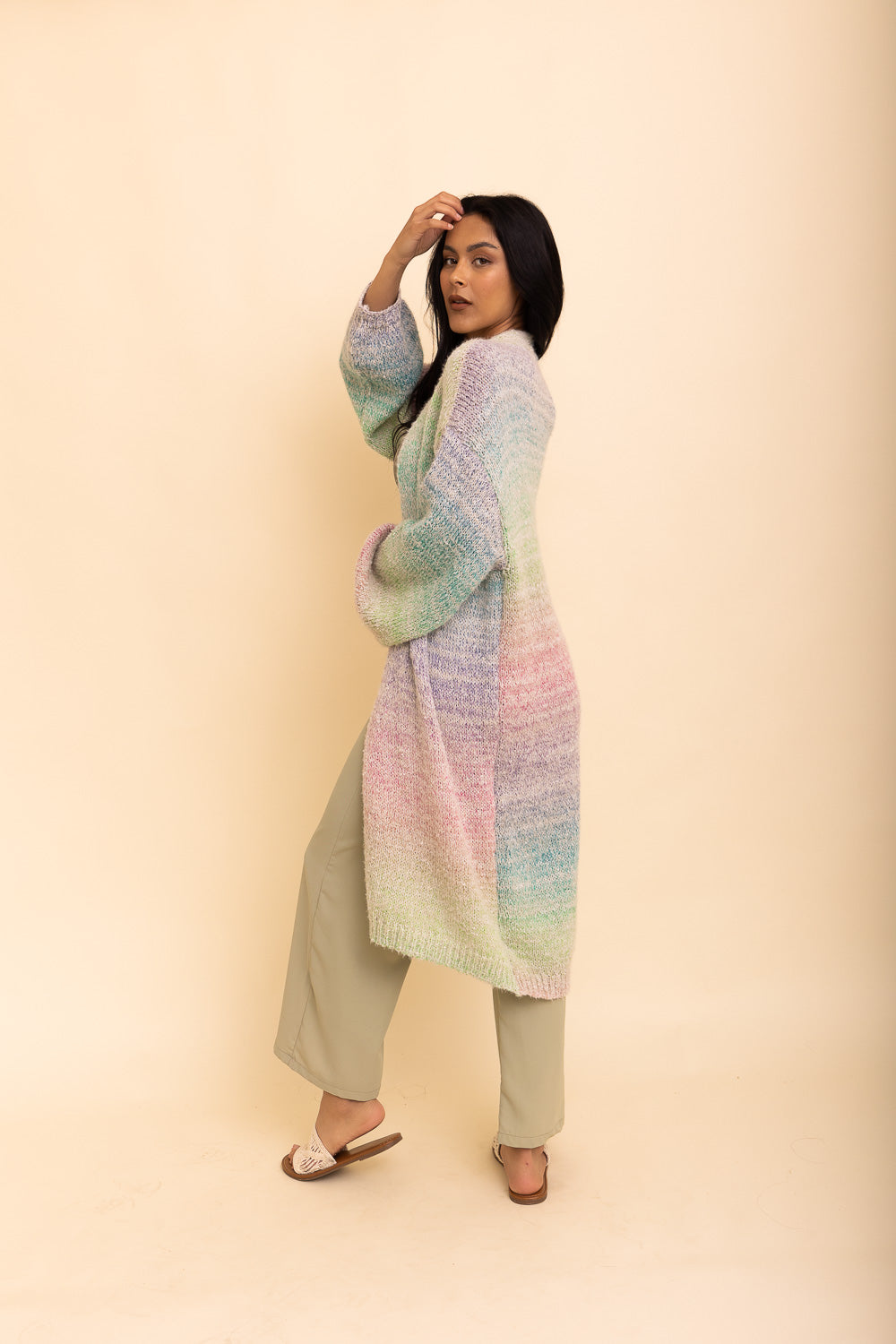 Lounge Around Longline Ombre Cardigan-Soul Flow Apparel