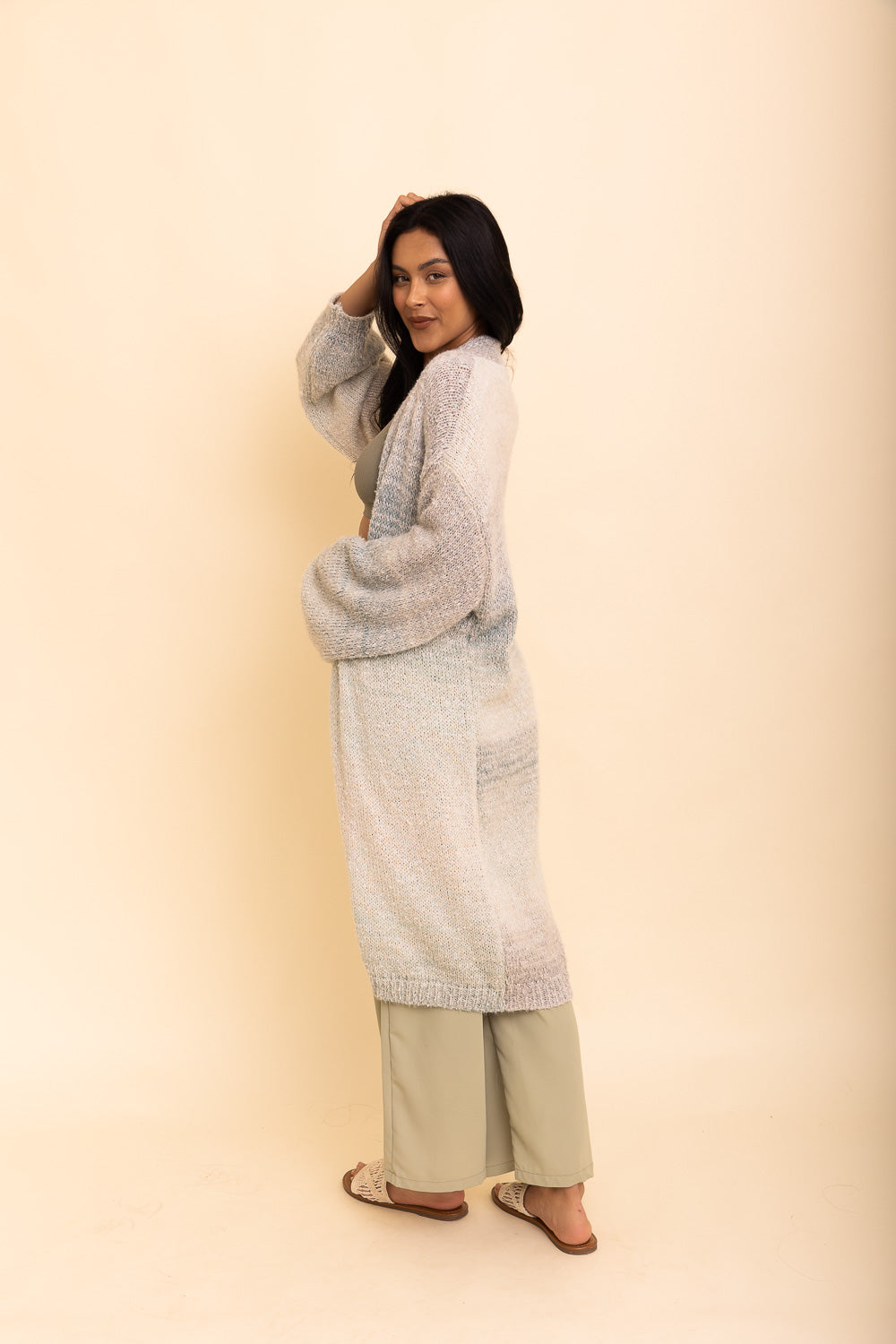 Lounge Around Longline Ombre Cardigan-Soul Flow Apparel